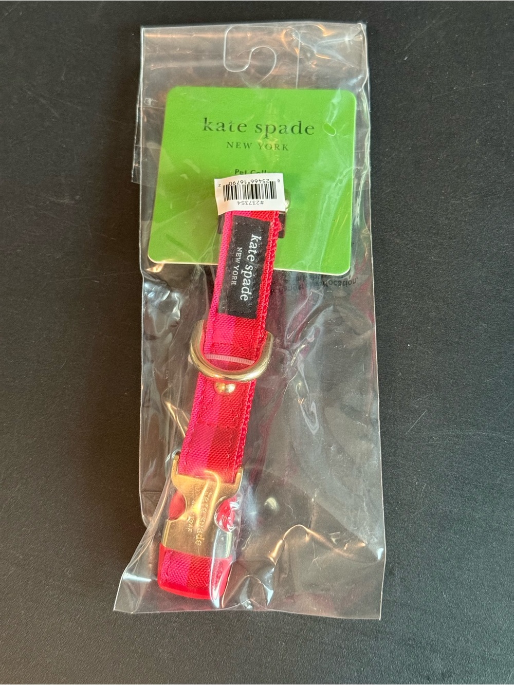 kate spade Colorblock Pet Collar with Gold Hardware